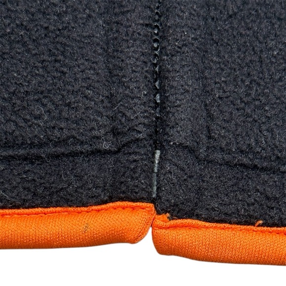 Harley Davidson Womens Fleece Vest Full Zip Black Orange Large Motorcycle Ohio - Picture 5 of 5